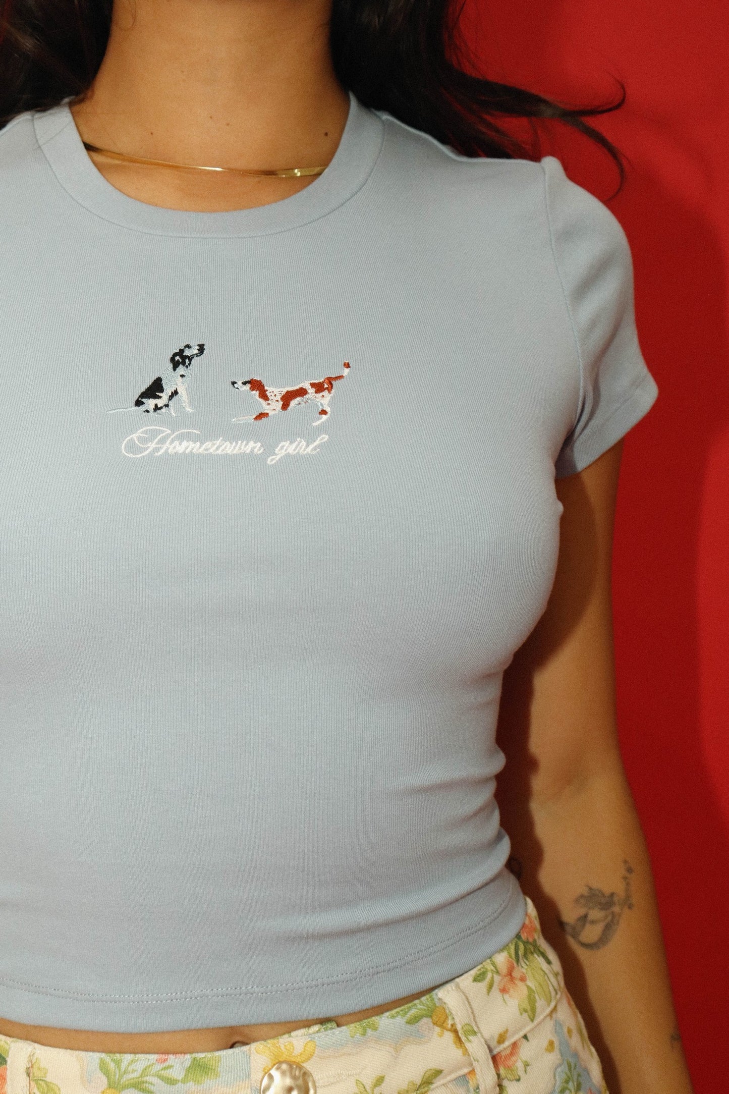 Brianna Dog Embroidered Tee