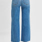 Risen Tummy Control High Rise Crop Wide Leg Jeans