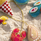 Beaded Bag Charms Lobster / Oyster