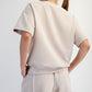 Modal Piping V Neck Top Mocha