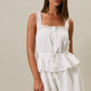 Lainey White Lace Trim Romper