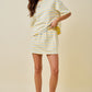 Dylan Striped Set Top Yellow