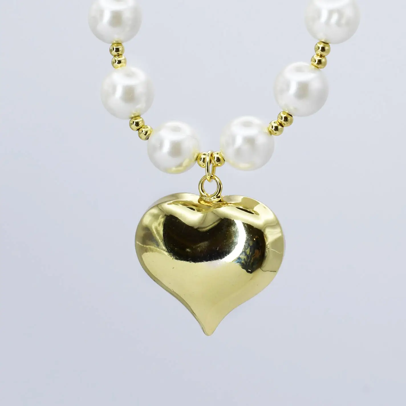 Chunky Puffy Heart Necklace