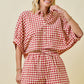 Danielle Red Gingham Set