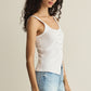 Z SUPPPLY Niko Scallop Rib Tank Top White