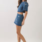 Teller Denim Mirror Skirt