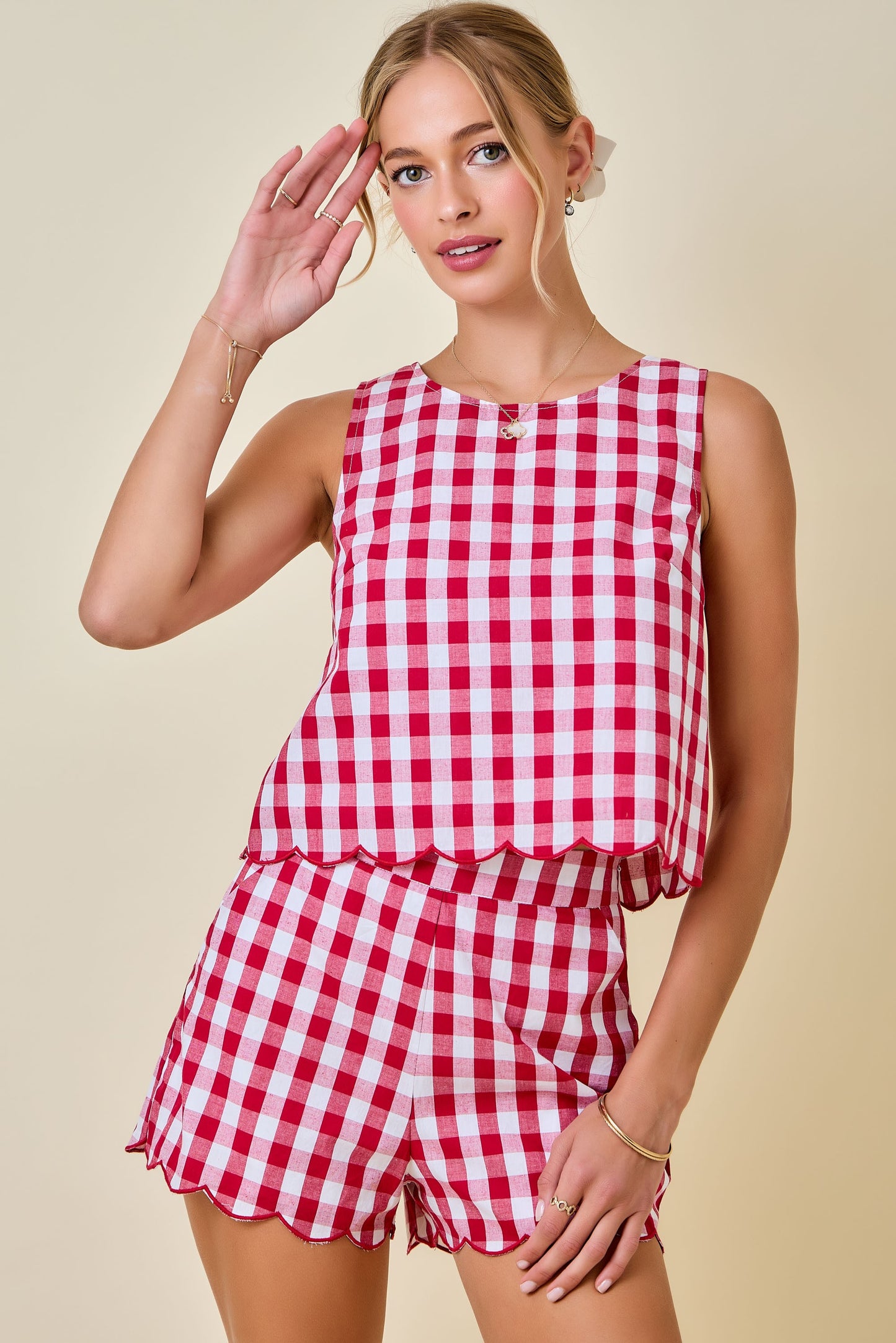 Deb Gingham Set Top