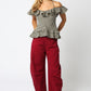 Edith Checkered Ruffle Top