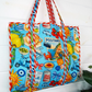 Blue Italian Getaway Quilted Tote