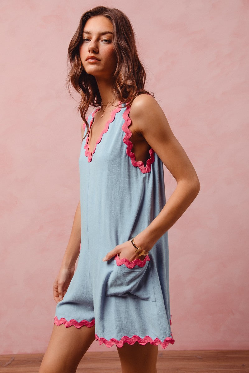 Sam blue romper