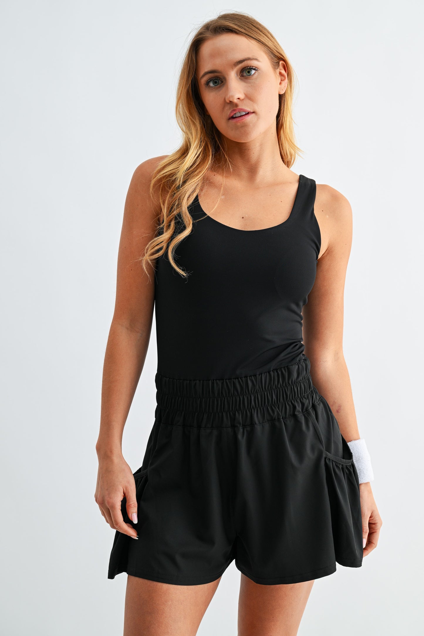 Flounce & Flow Romper Black