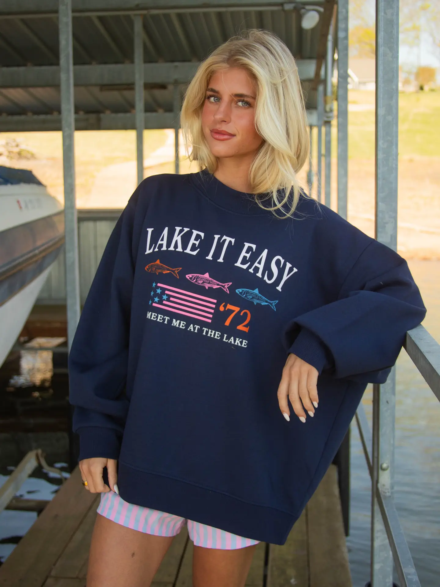 Lake It Easy Mockneck