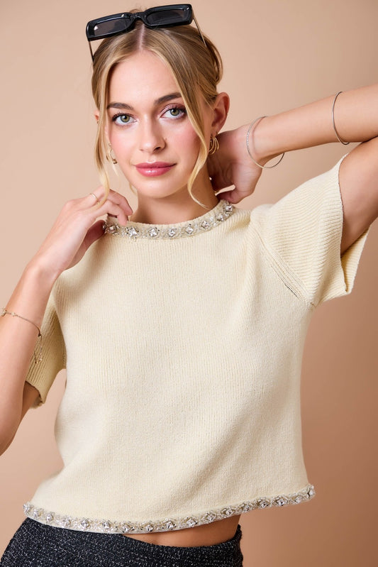 Dani Tan Jeweled Top