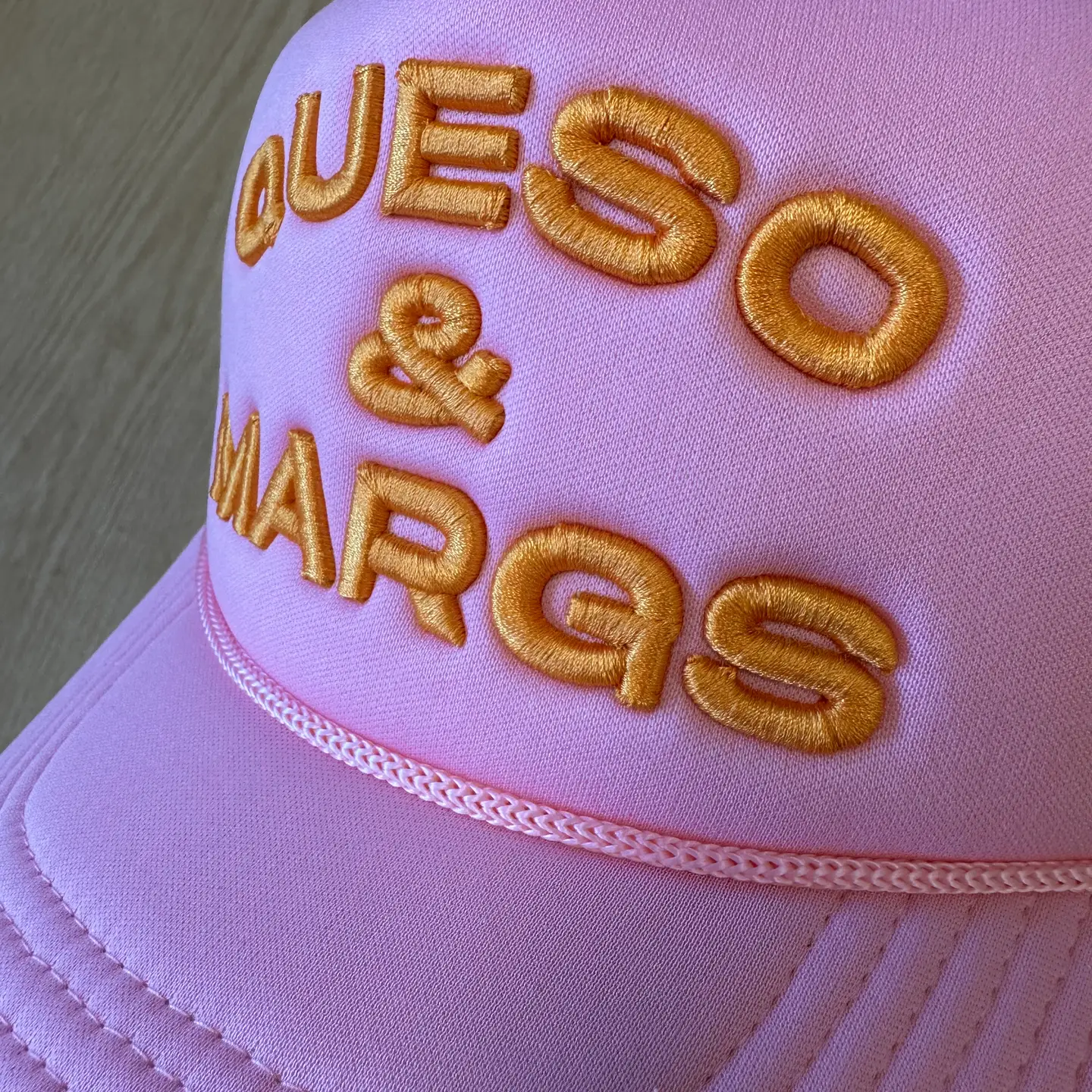 Queso and Margs - Pink Foam Trucker Hat