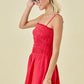 Dana Tiered Mini Dress Red