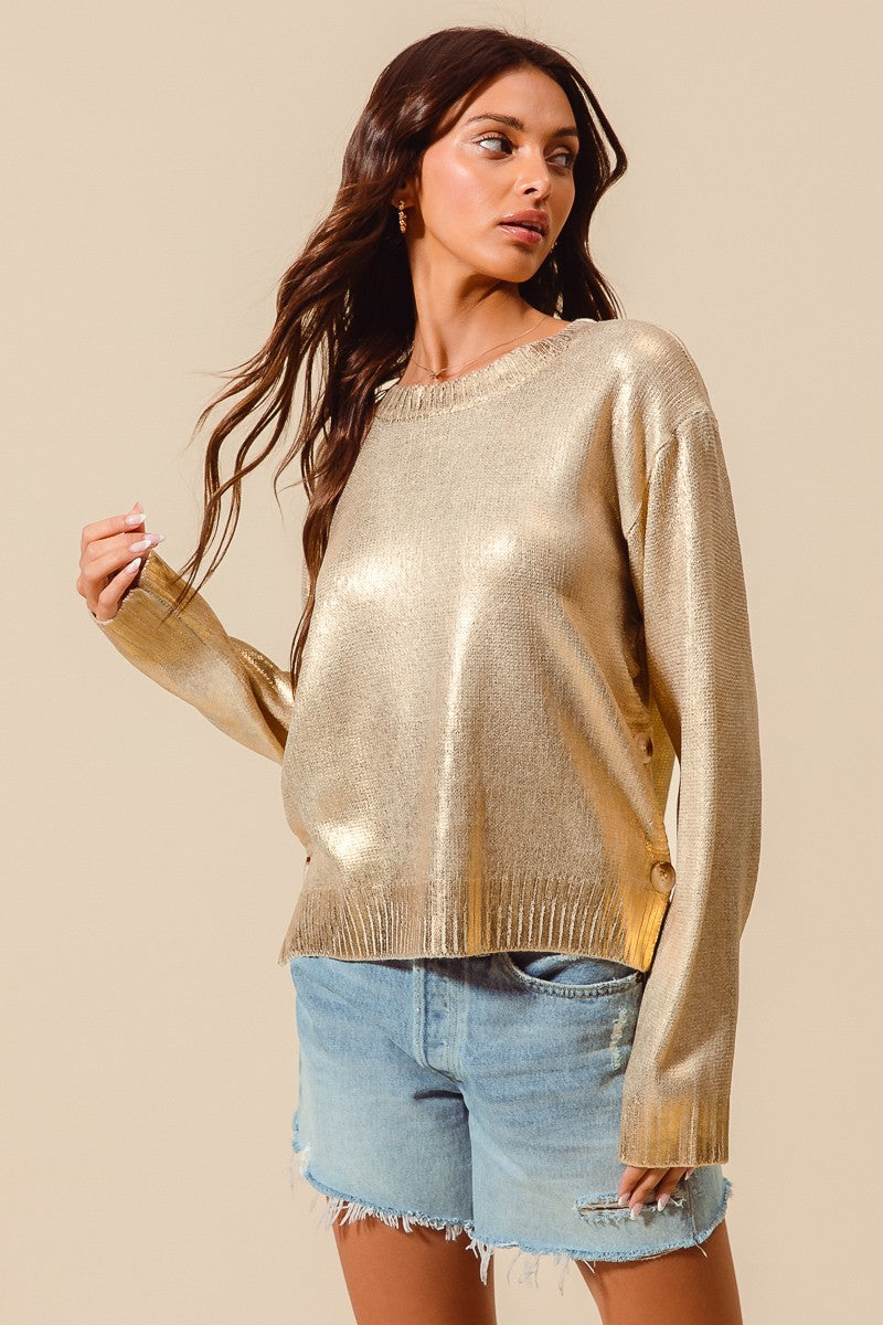 Sally Metallic Top