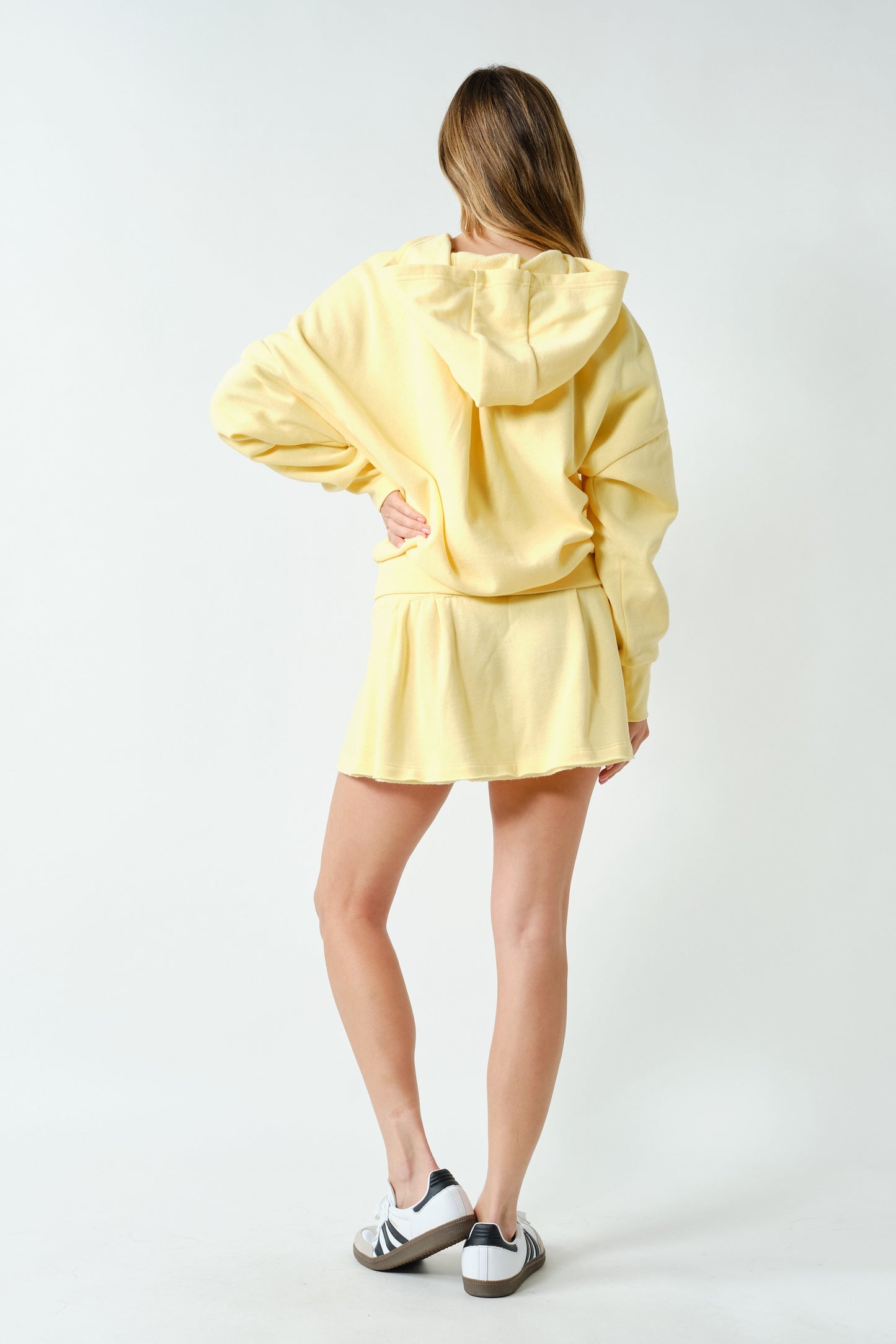 Icon Sport Cotton Hoodie Set Yellow