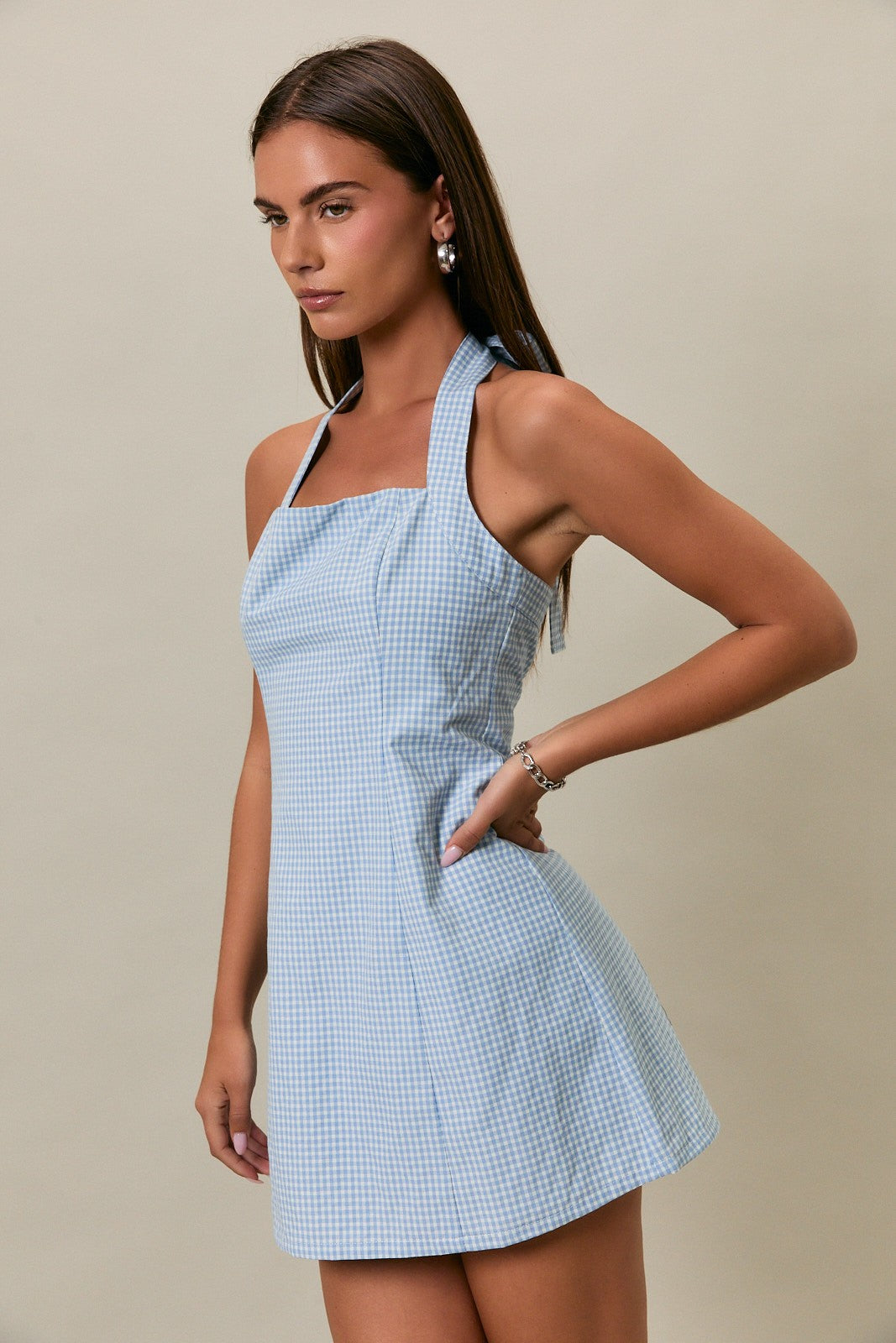 Lydia Blue Gingham Dress