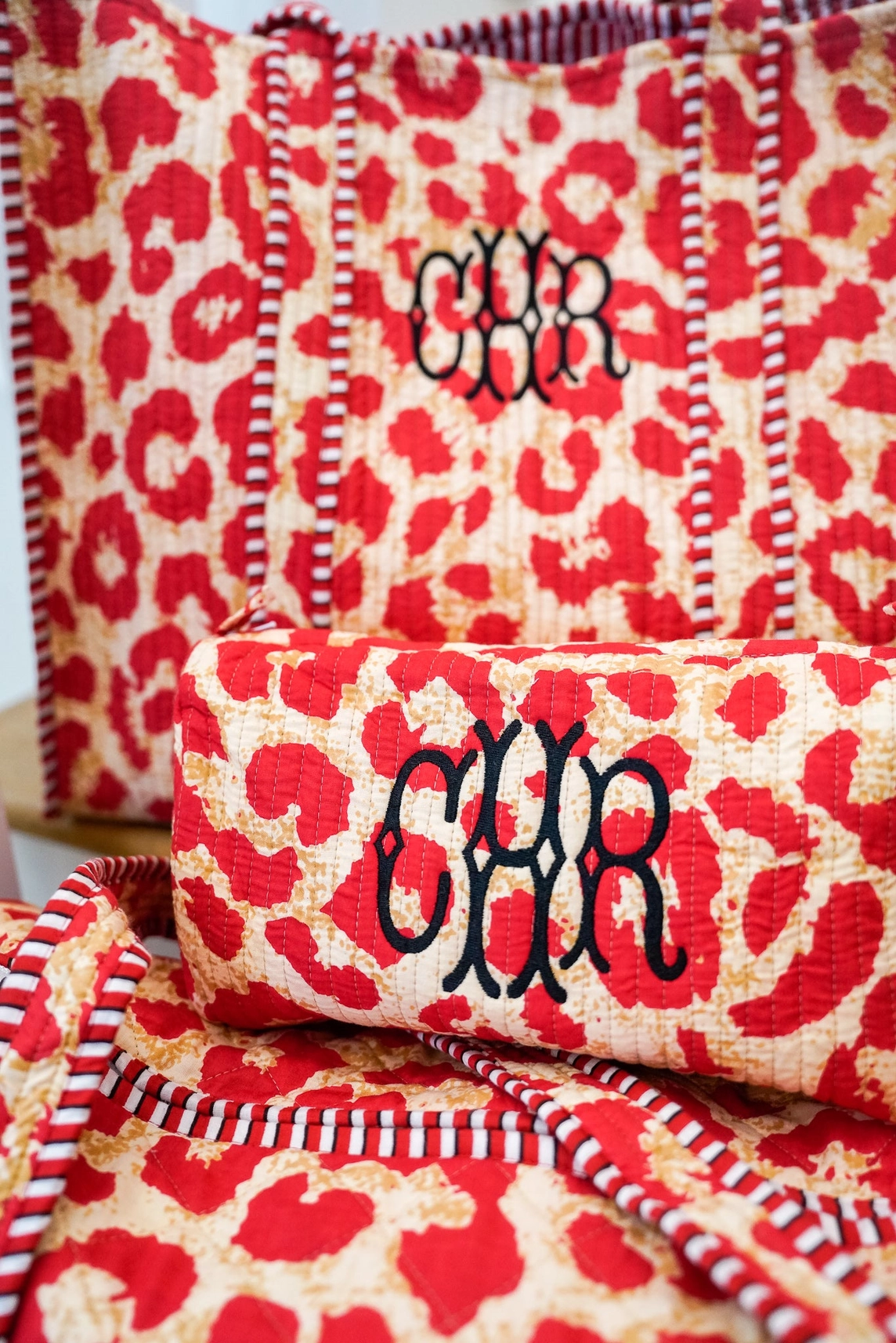 Red Leopard Makeup Bag