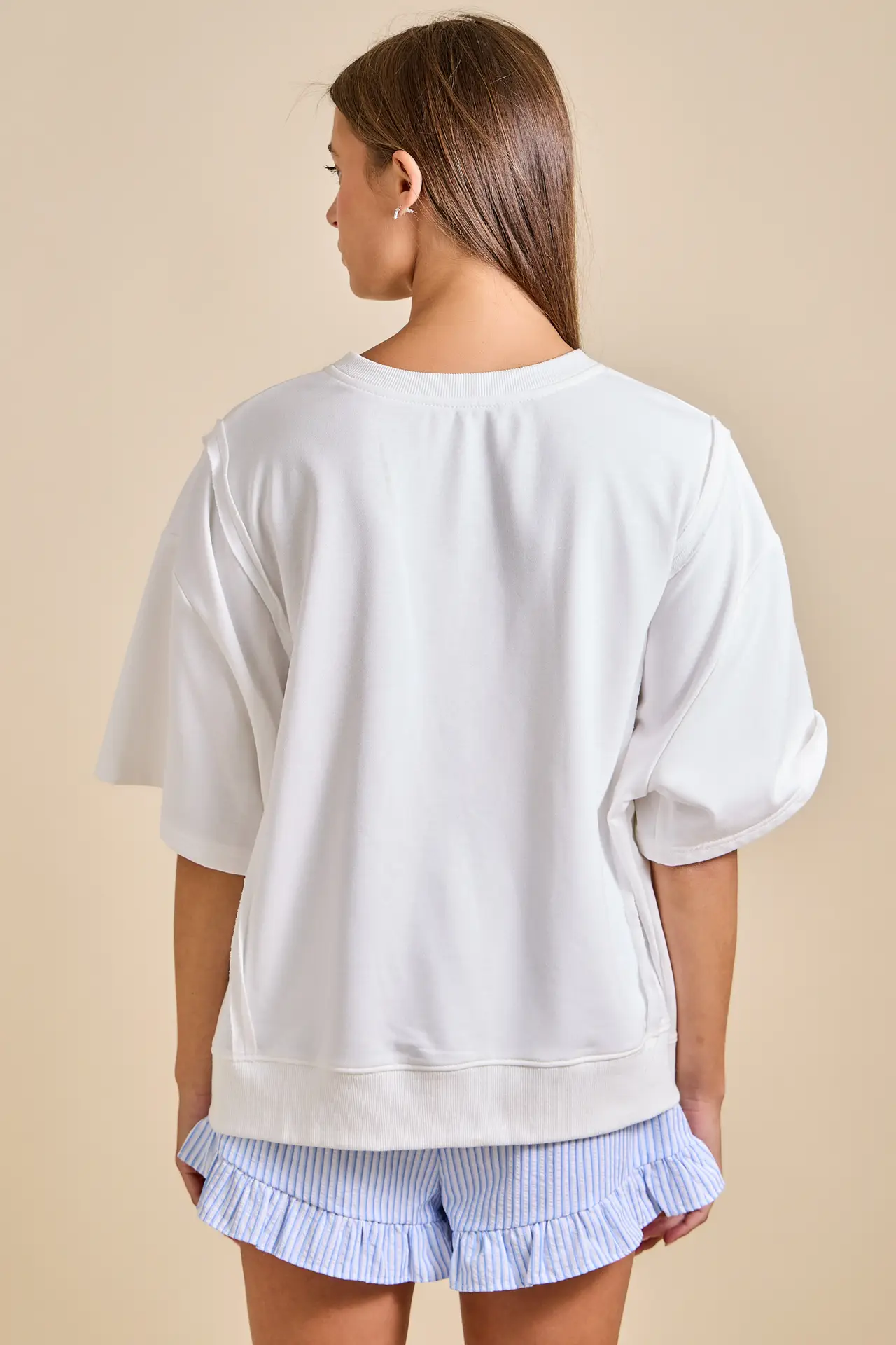 Surfboard Patchwork Tee – Coastal Summer Top