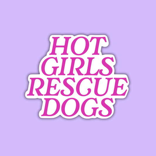 Hot Girls Rescue Dogs Sticker