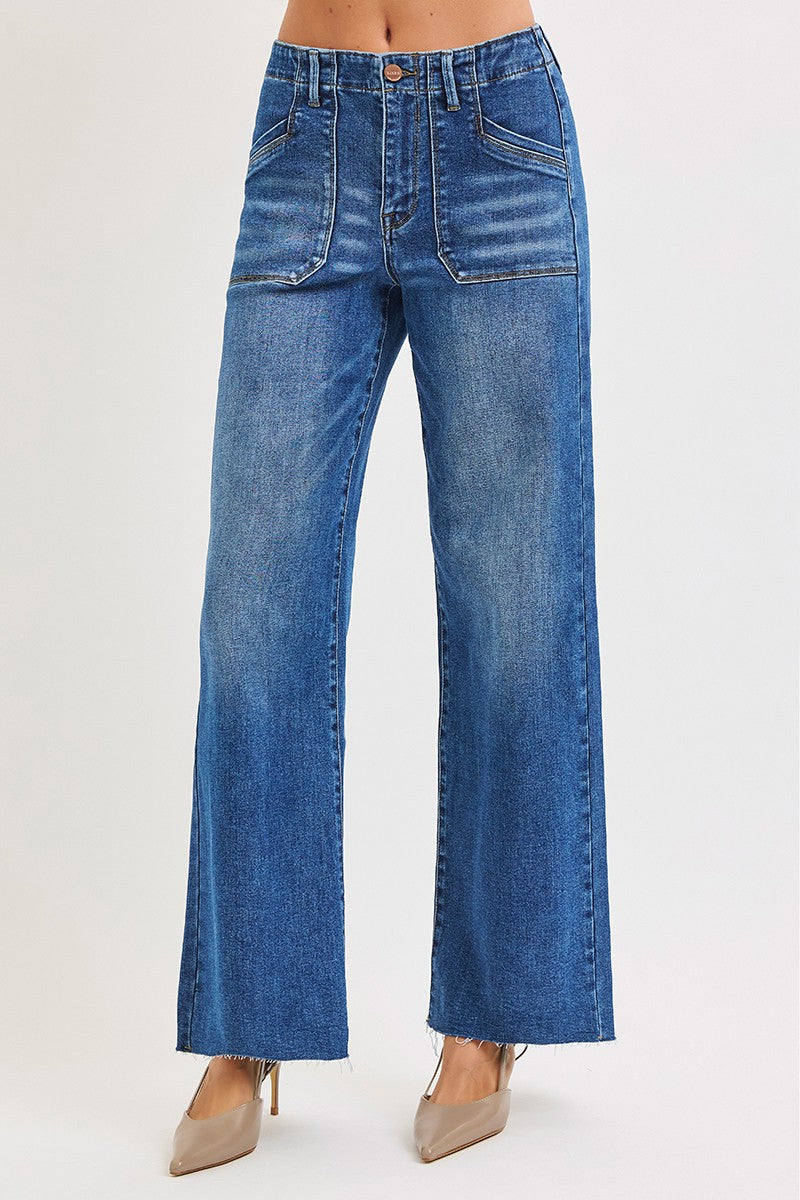 Risen Front Patch Jeans