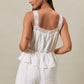 Lainey White Lace Trim Romper
