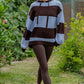 Striped Oversized Hoodie Sweater