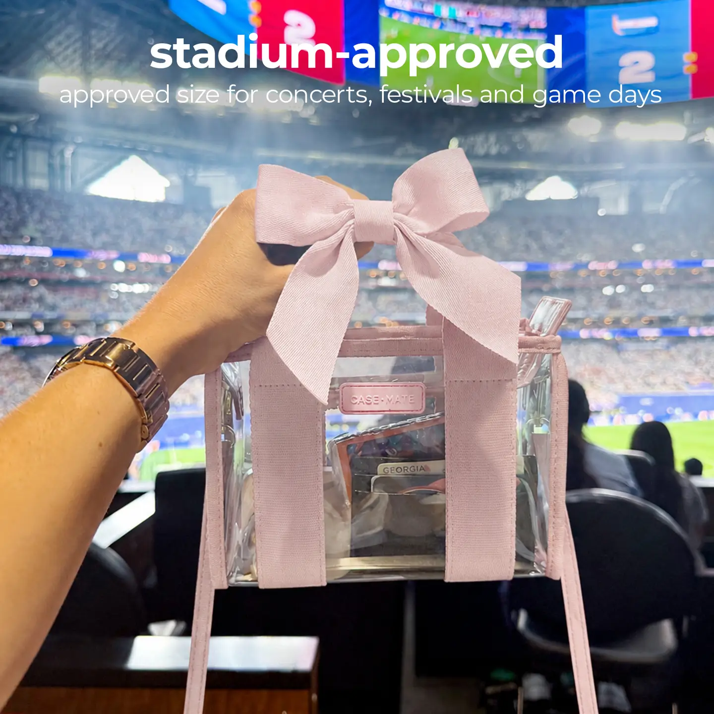 Case-Mate Jelly Stadium Bag Ballet Pink Bow