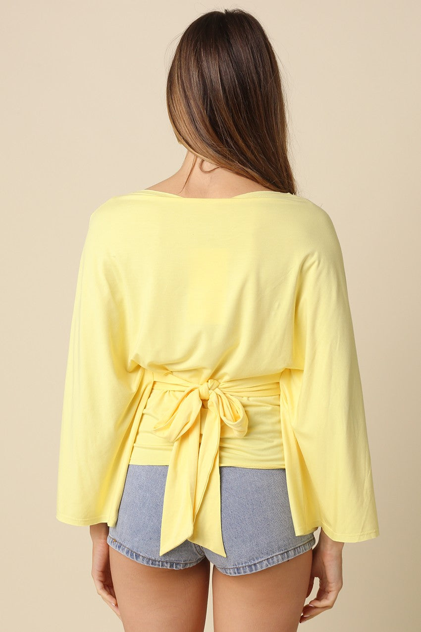 Allyson Back-tie Dolman Sleeve Top
