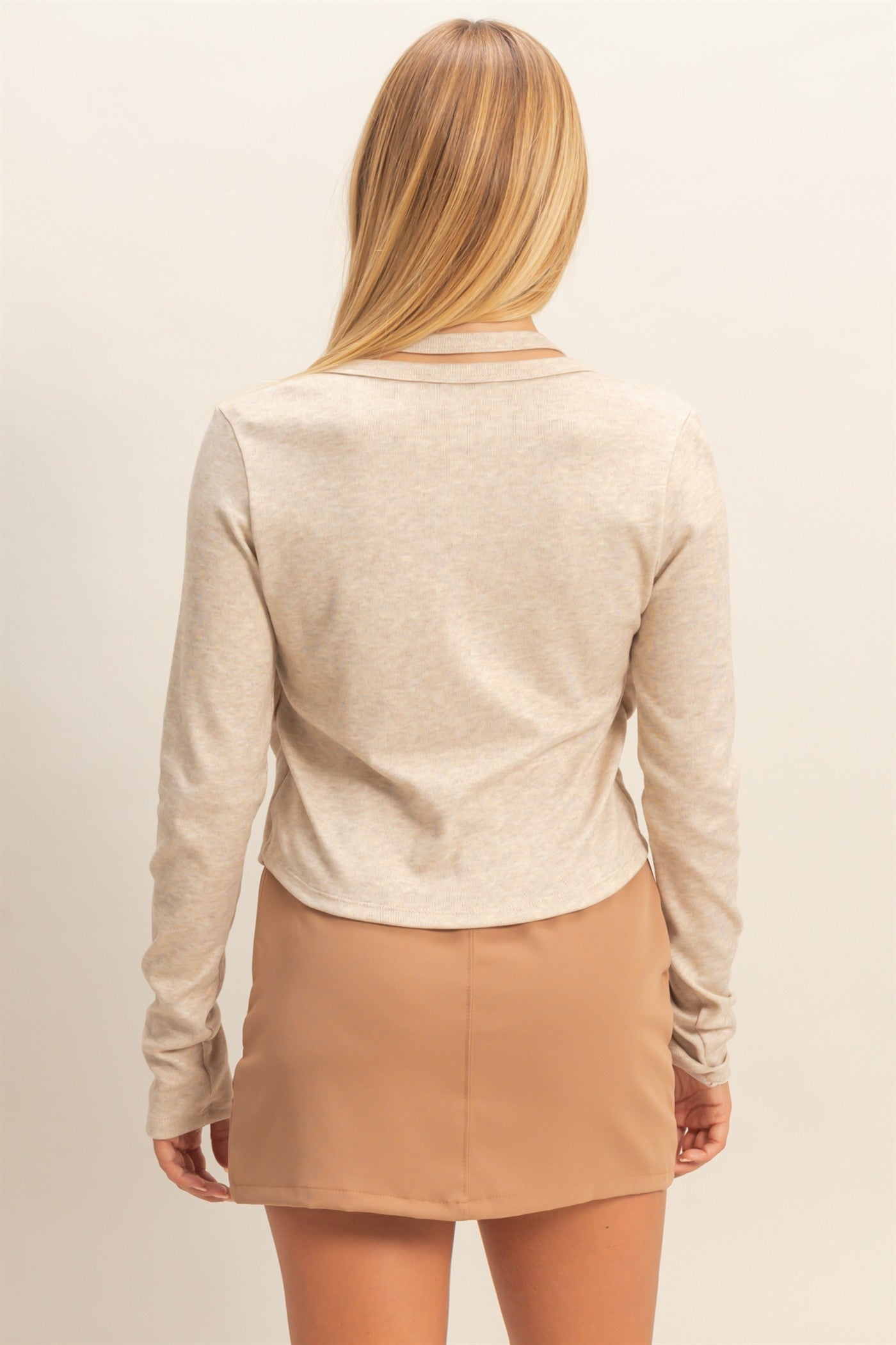 Hannah Taupe Layered Top