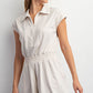 Butter Short Sleeve Quarter Zip Romper White
