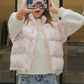 Jayla Pink Floral Puffer