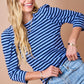 Dani Blue Striped Top
