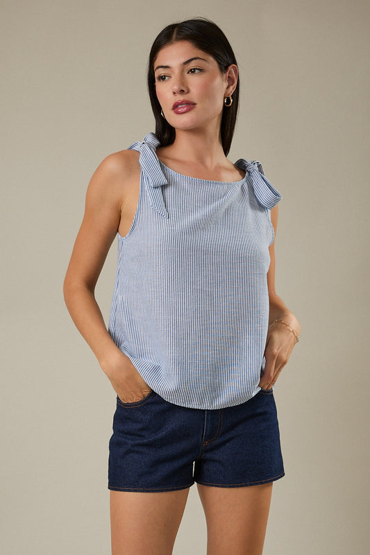 Sophie Denim Striped Top