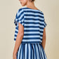 Devin Navy and Blue Striped Set