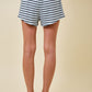 Dina Navy and Blue Striped Shorts