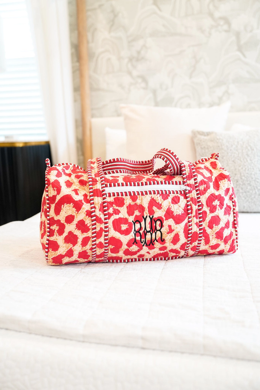 Red Leopard Duffel Bag