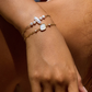18K Gold Non-Tarnish Pearl Chain Bracelet Lira Shell