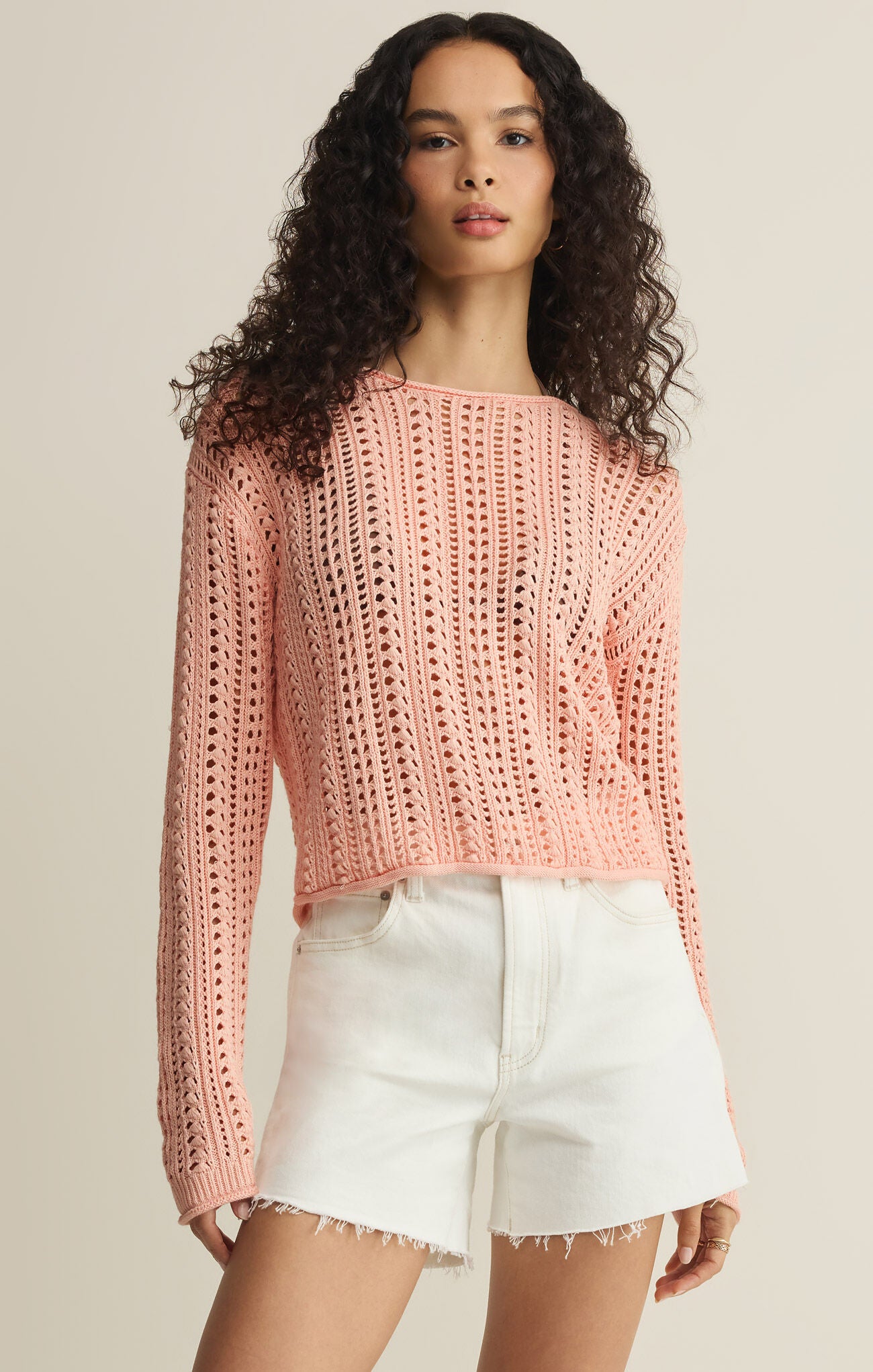 Z SUPPLY Upland Crochet Sweater