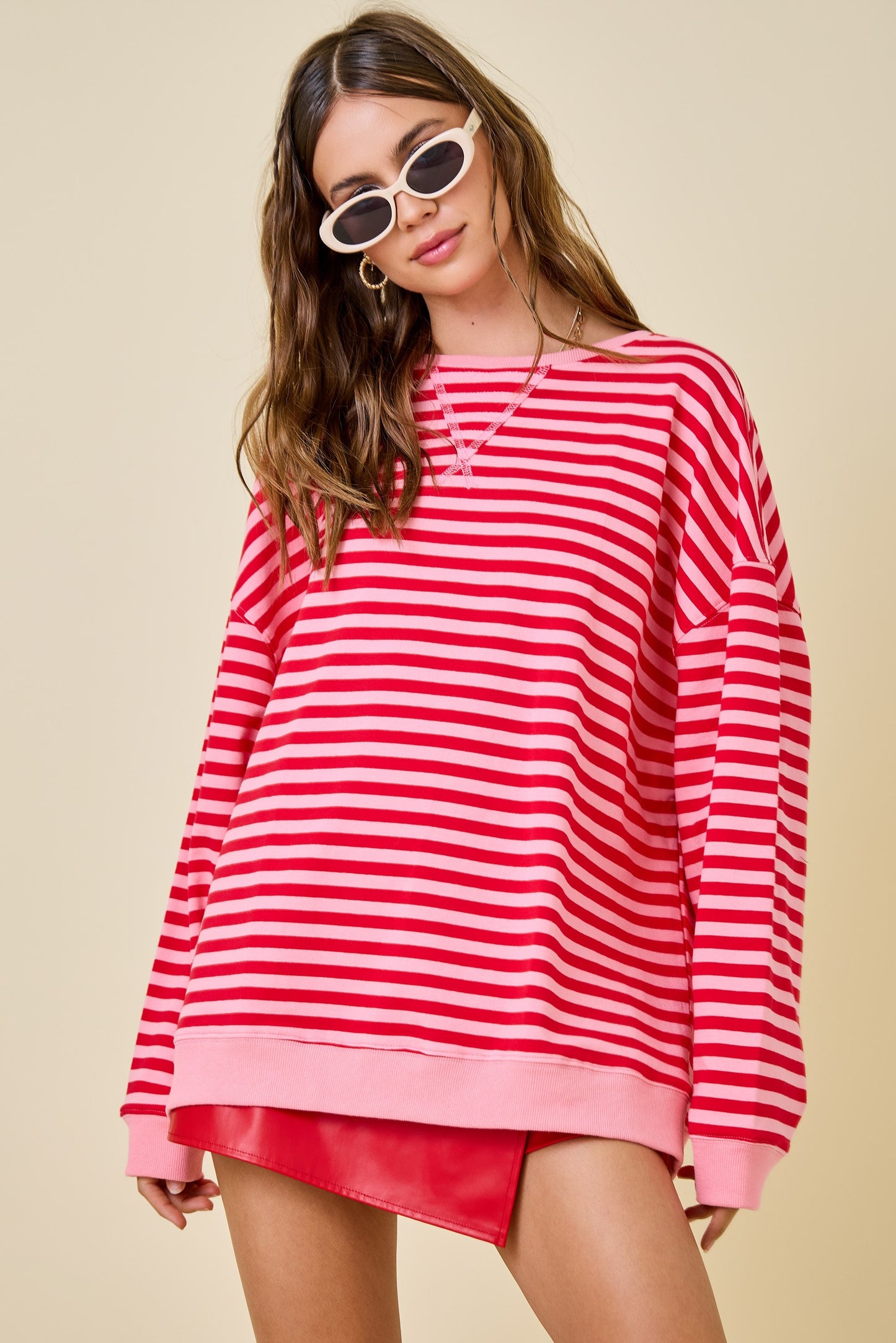 Darla Pink Striped Top