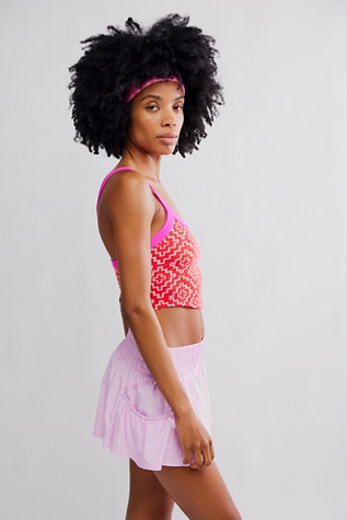 FP MOVEMENT ALL CLEAR CAMI JACQUARD / FUCHSIA FLIRT GEO CO