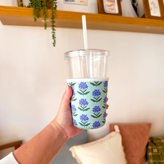Nantucket Spring Hydrangeas | Iced Coffee Sleeve Small
