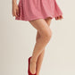 Kyla Gingham Ruched Waistband Skort