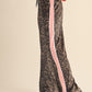 Leopard Print Velour Track Pants