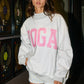 'pilates & Yoga' Reversible Mockneck Sweatshirt