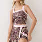 Botanical Bird Printed Athleisure Skort