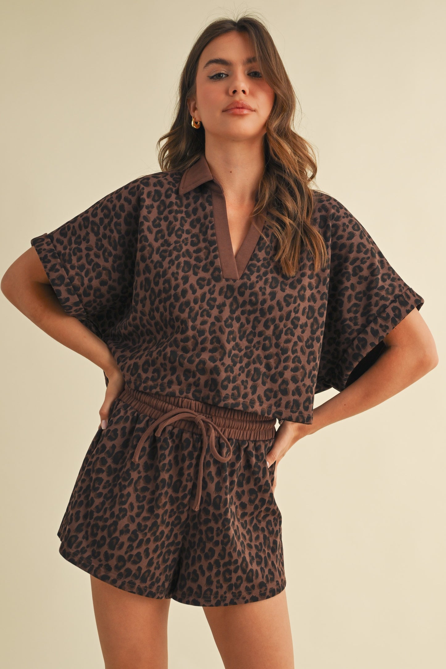 Kate Leopard Short Sleeve Set
