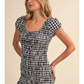 Kennedy Black Gingham Romper