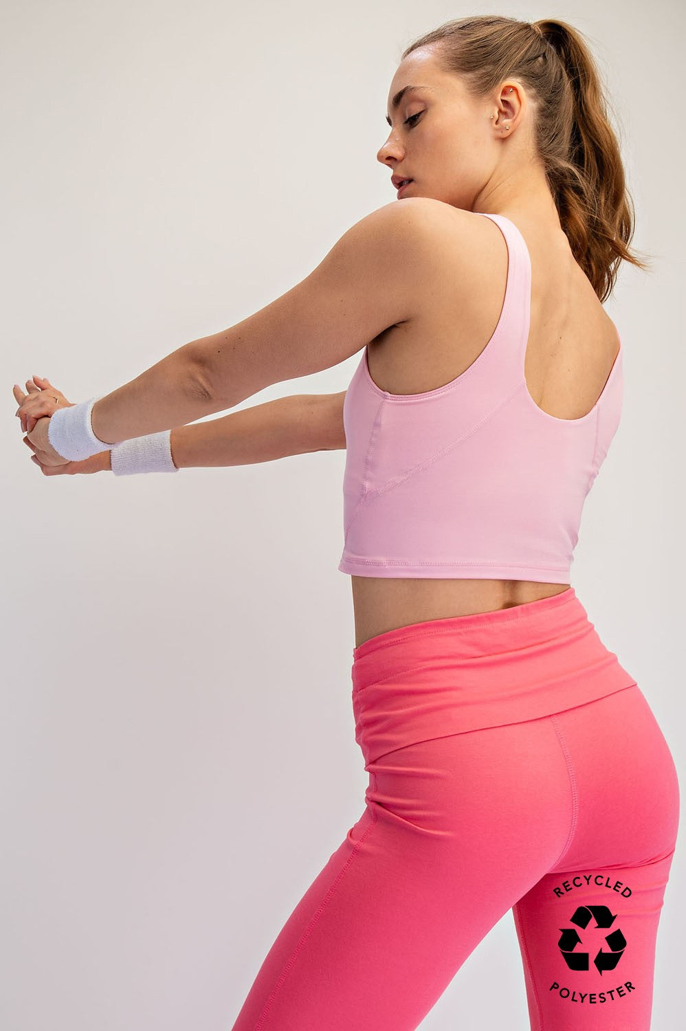 V Neck Yoga Top Sugar Pink